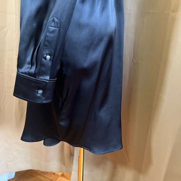 T by Alexander Wang Off the Shoulder Shirt Dress 100% Silk size 4 - Picture 7 of 9